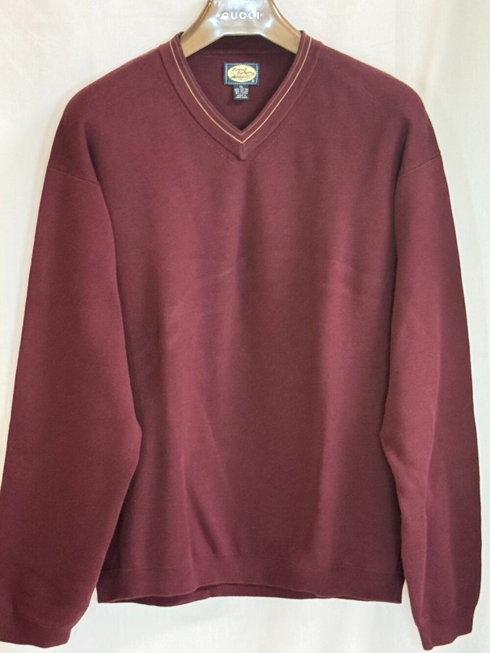 Tommy Bahama Men's V-Neck Long Sleeves Pullover Sweater - Maroon - XXL
